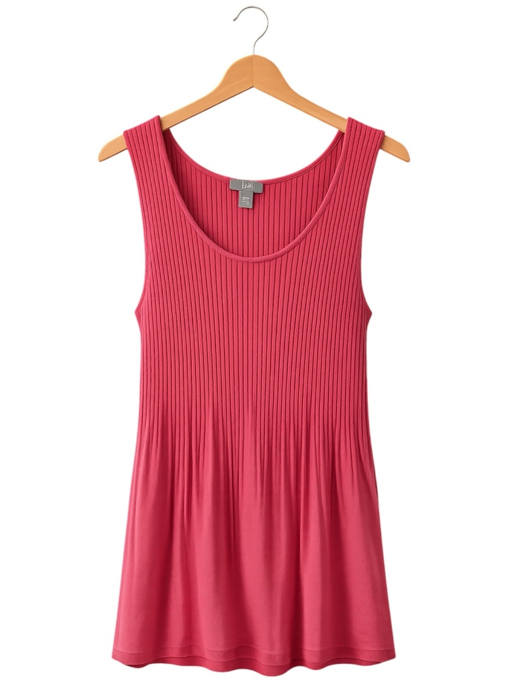 J.Jill Petite Silk Cotton Rib Knit Sleeveless‎ Tank Top Pink M Petite